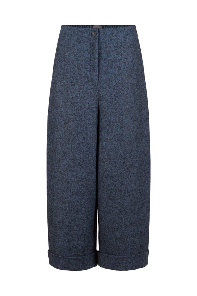 Trousers 520 - Flannel herringbone in wool blend - 540NIAGARA - 10250710072
