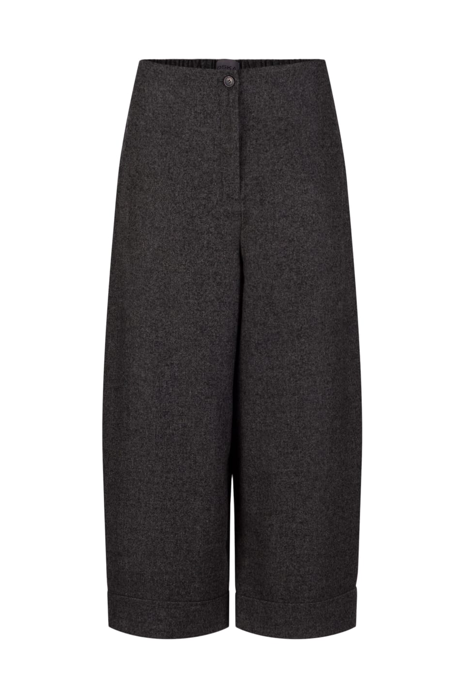 Trousers 520 - Flannel herringbone in wool blend - 990BLACK - 10250710072
