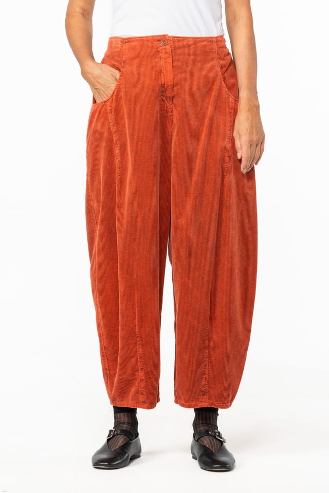 Trousers 521 - Pure cotton corduroy - 232ORANGE - 10250710073