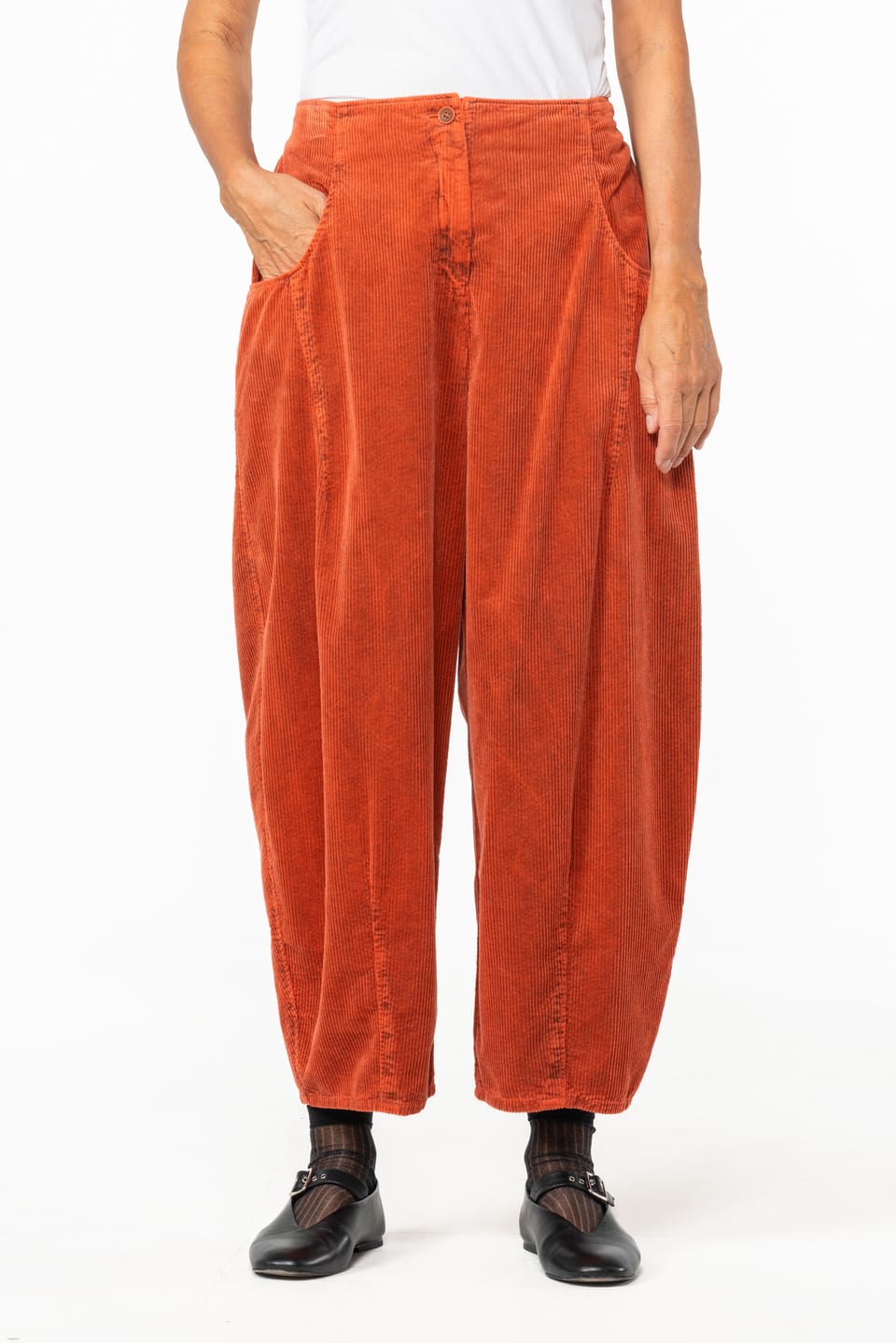 Trousers 521 - Pure cotton corduroy - 232ORANGE - 10250710073