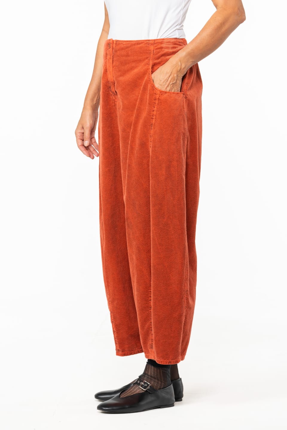 Trousers 521 - Pure cotton corduroy - 232ORANGE - 10250710073