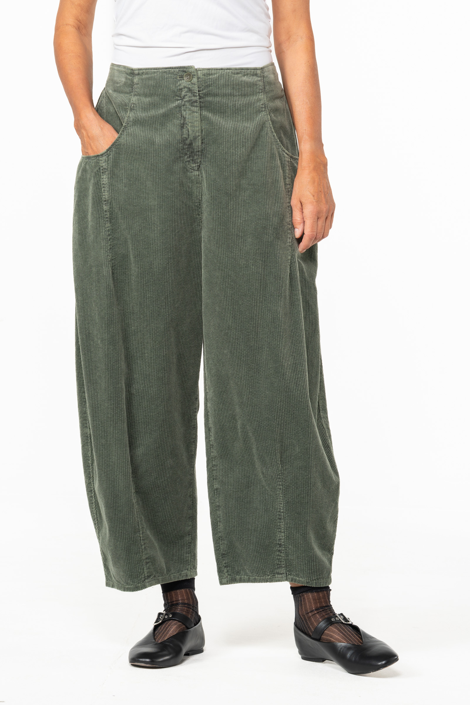 Trousers 521 Green Pure cotton corduroy