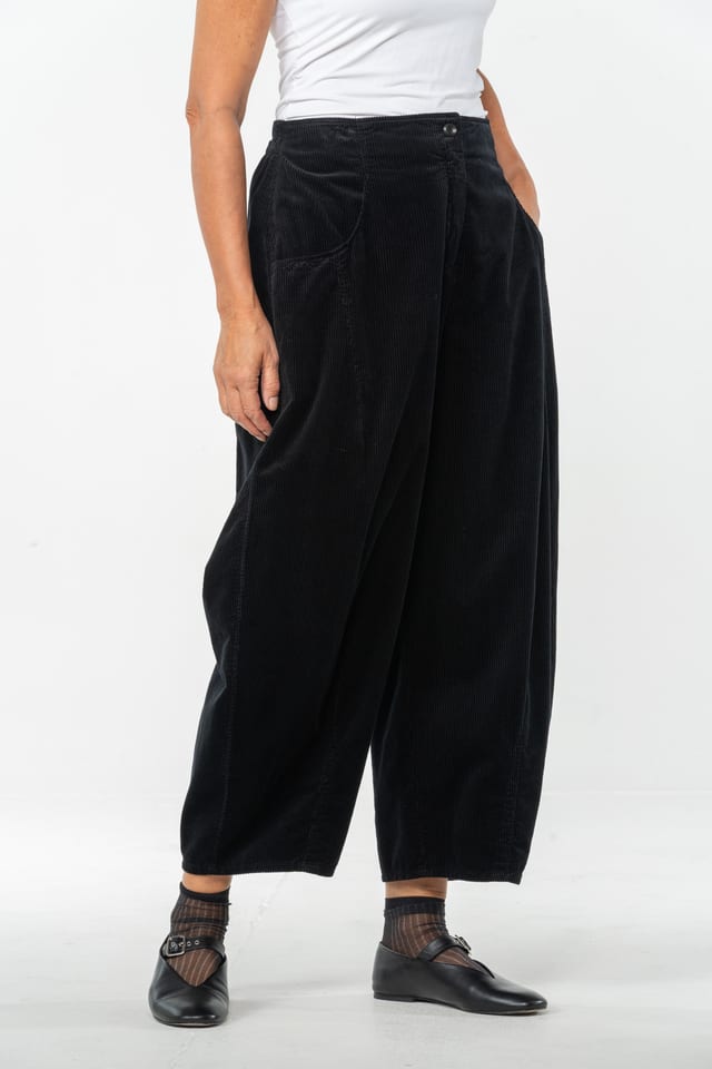 Trousers 521 - Pure cotton corduroy - 990BLACK - 10250710073