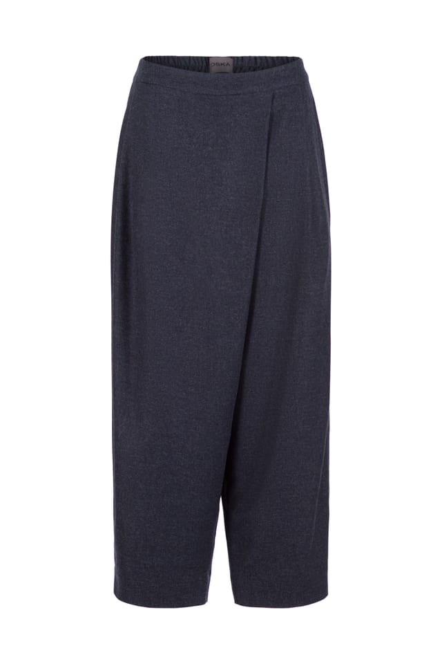 Trousers 522 - Wool blend with ECOVERO™ viscose - 490NAVY - 10250710074