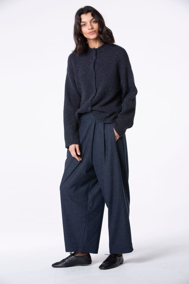 Broek 522 - Wol mix met ECOVERO™ viscose - 490NAVY - 10250710074