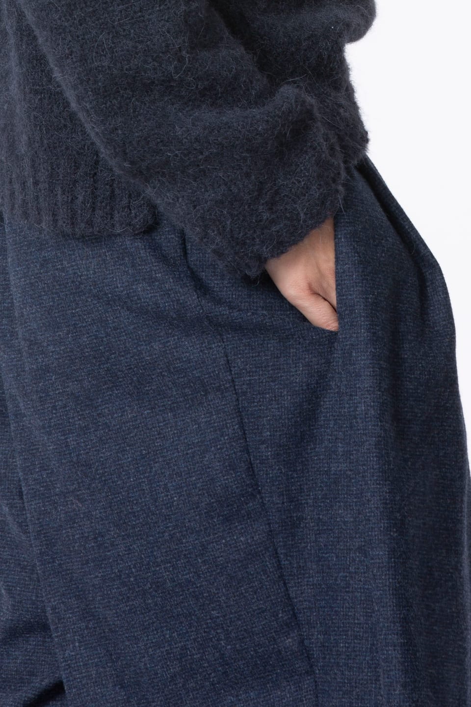 Trousers 522 - Wool blend with ECOVERO™ viscose - 490NAVY - 10250710074