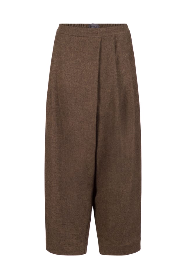 Trousers 522 - Wool blend with ECOVERO™ viscose - 760TOBACCO - 10250710074