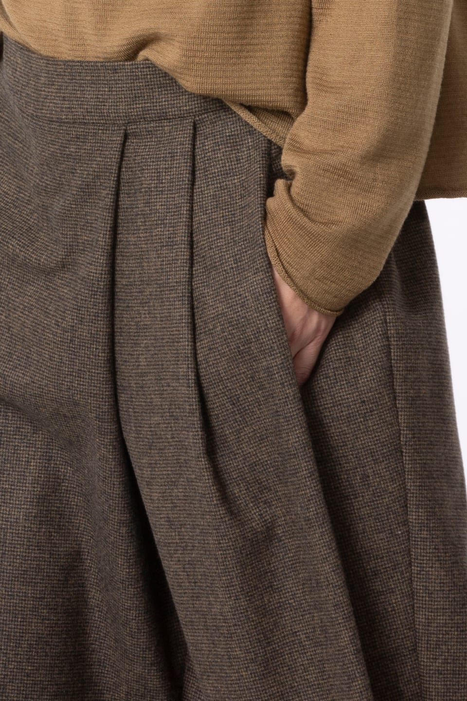 Trousers 522 - Wool blend with ECOVERO™ viscose - 760TOBACCO - 10250710074