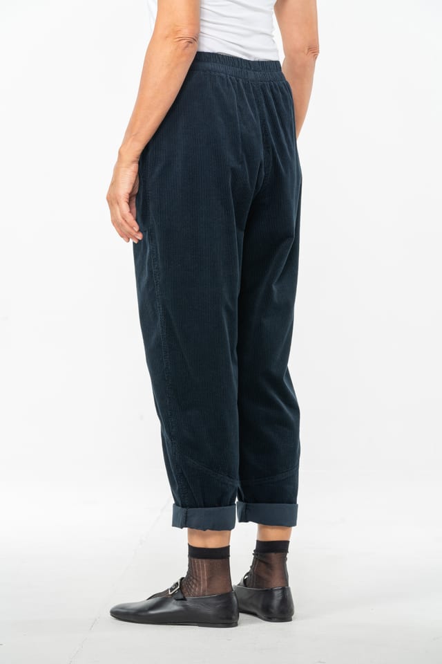 Trousers 523 - Pure cotton corduroy - 490NAVY - 10250710075