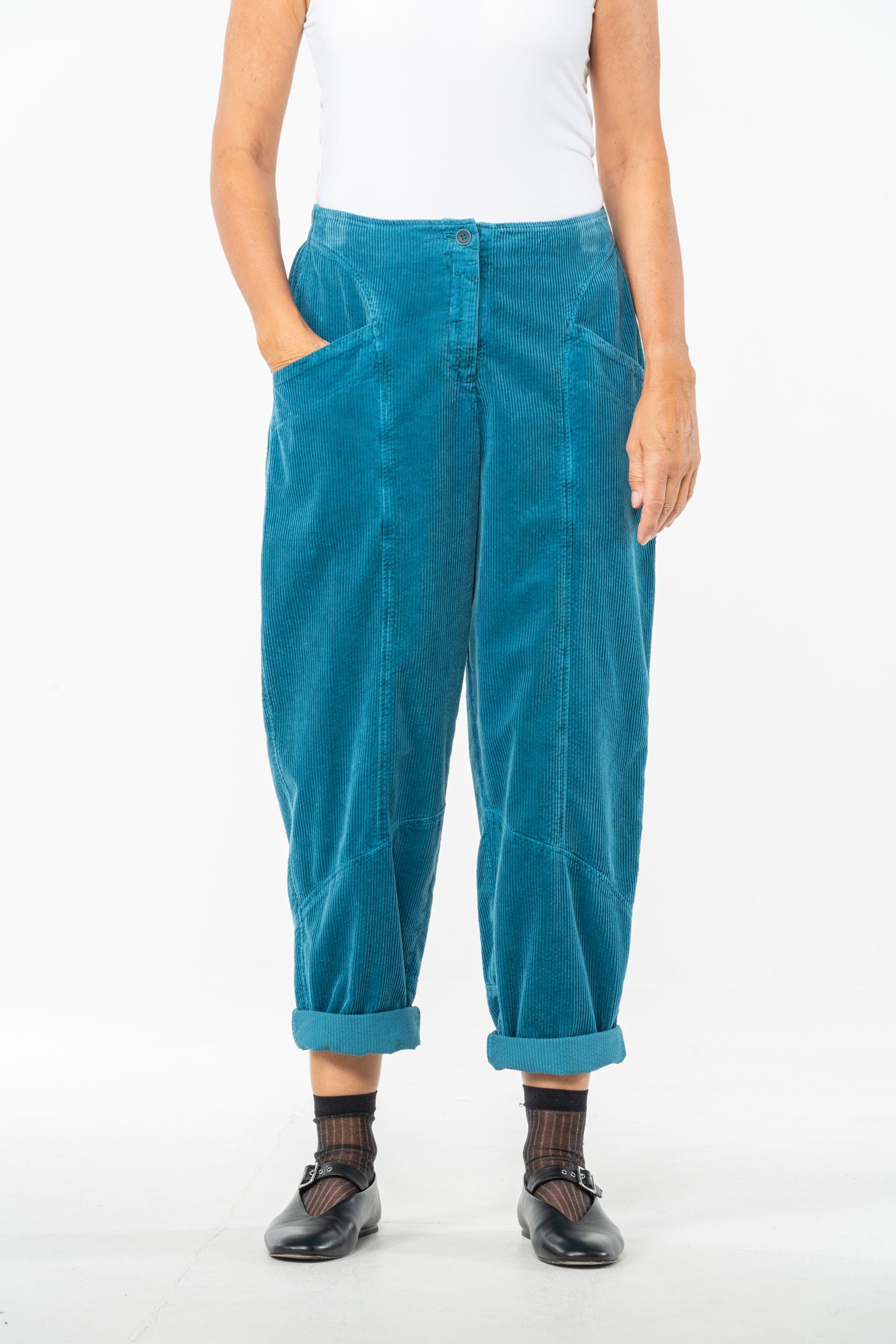 Trousers 523 Blue Pure cotton corduroy