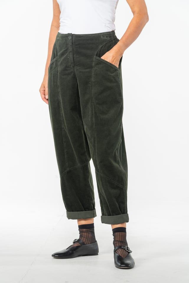 Trousers 523 - Pure cotton corduroy - 792SPRUCE - 10250710075