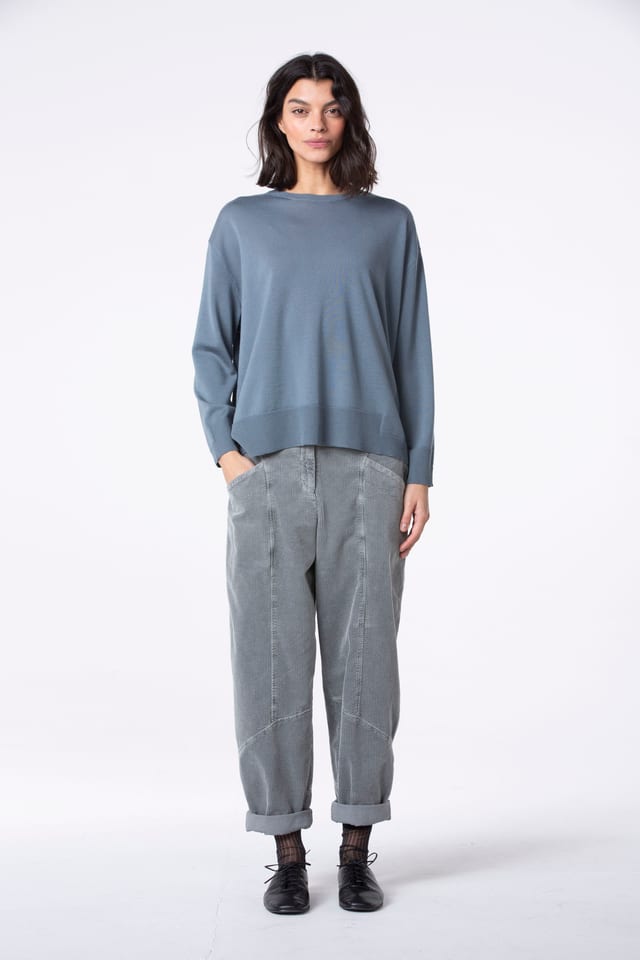 Trousers 523 - Pure cotton corduroy - 942MOUSE - 10250710075