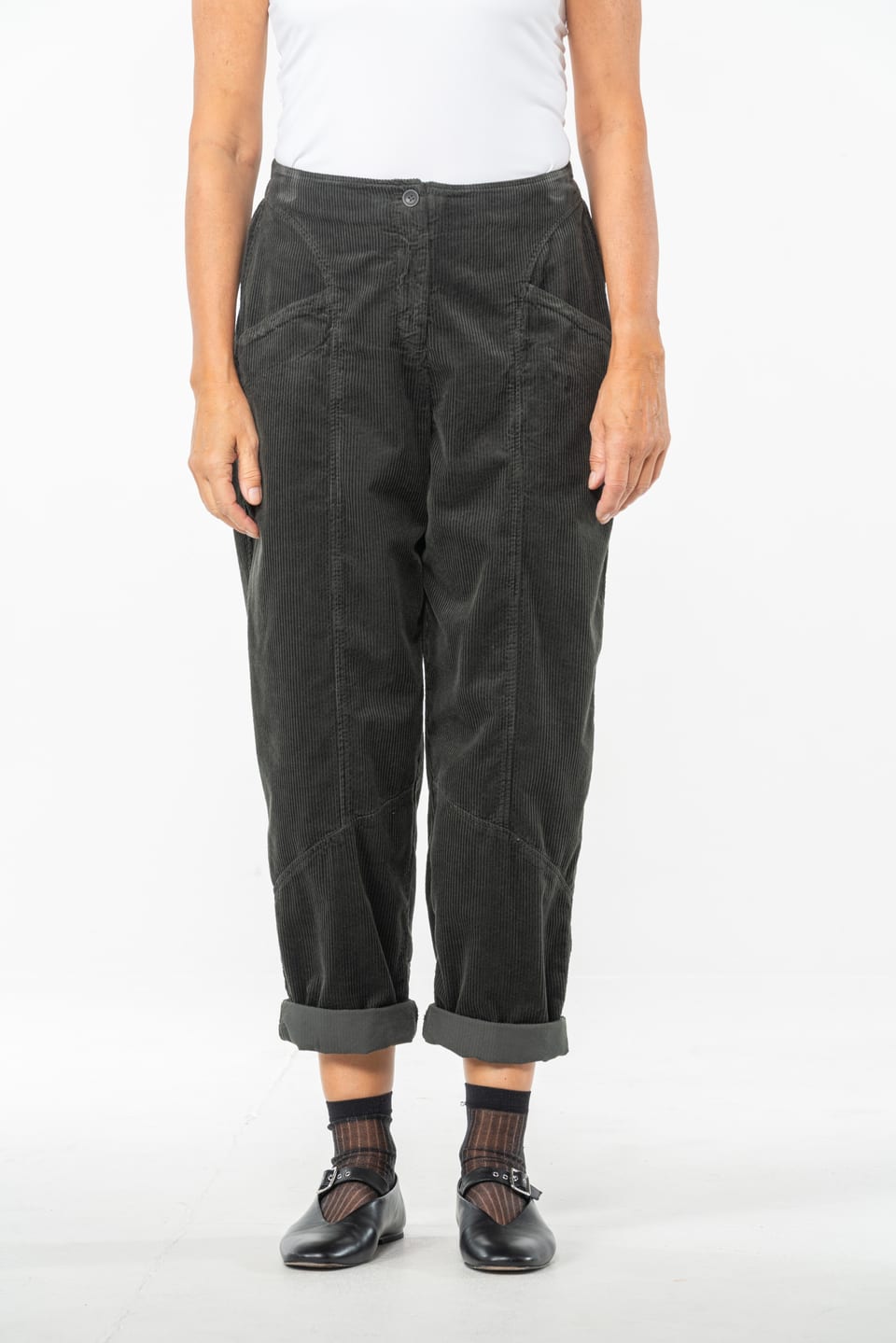Trousers 523 - Pure cotton corduroy - 980SEPIA - 10250710075