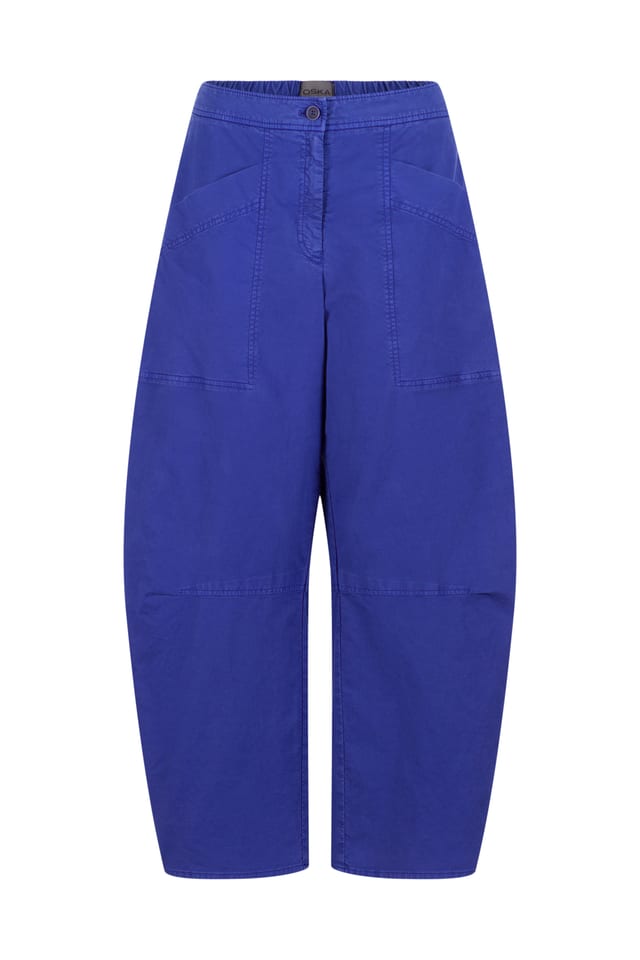 Trousers 524 - Cotton dobby stretch - 462CLEMATIS - 10250710076