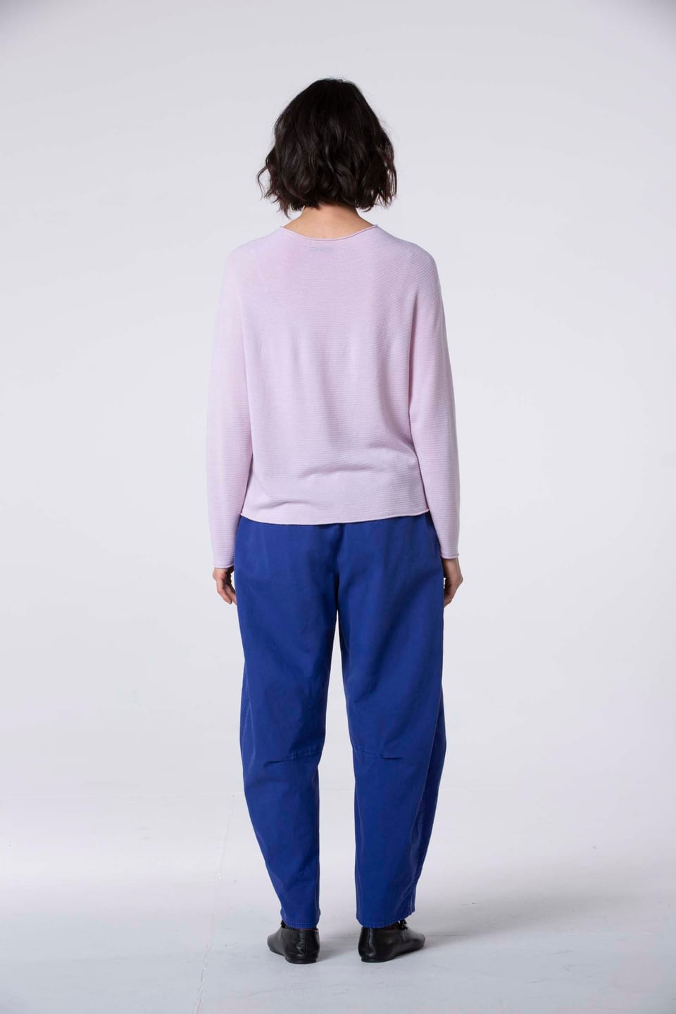 Trousers 524 - Cotton dobby stretch - 462CLEMATIS - 10250710076