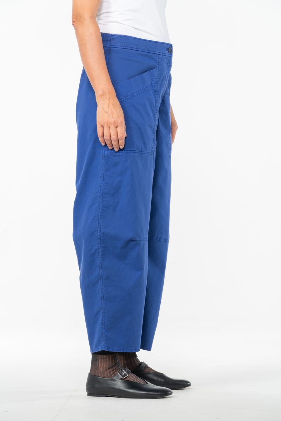 Trousers 524 - Cotton dobby stretch - 462CLEMATIS - 10250710076