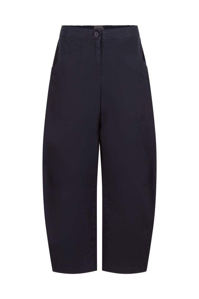 Trousers 524 - Cotton dobby stretch - 490NAVY - 10250710076