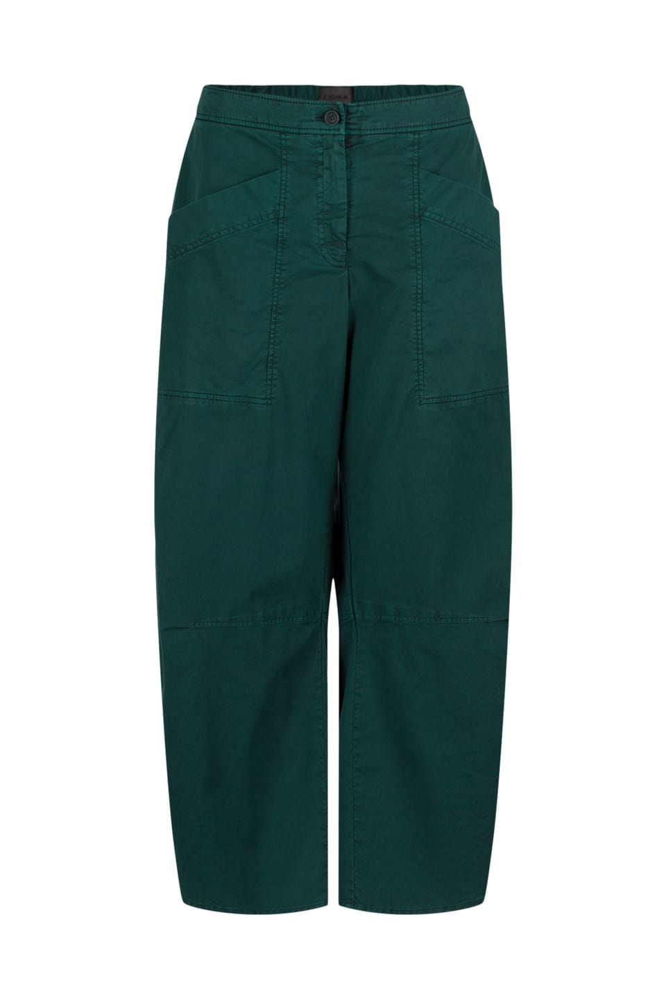 Trousers 524 - Cotton dobby stretch - 682BOTTLE - 10250710076