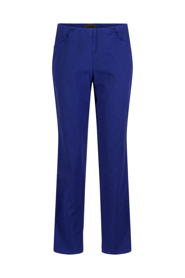 Trousers 525 - Cotton dobby stretch - 462CLEMATIS - 10250710077