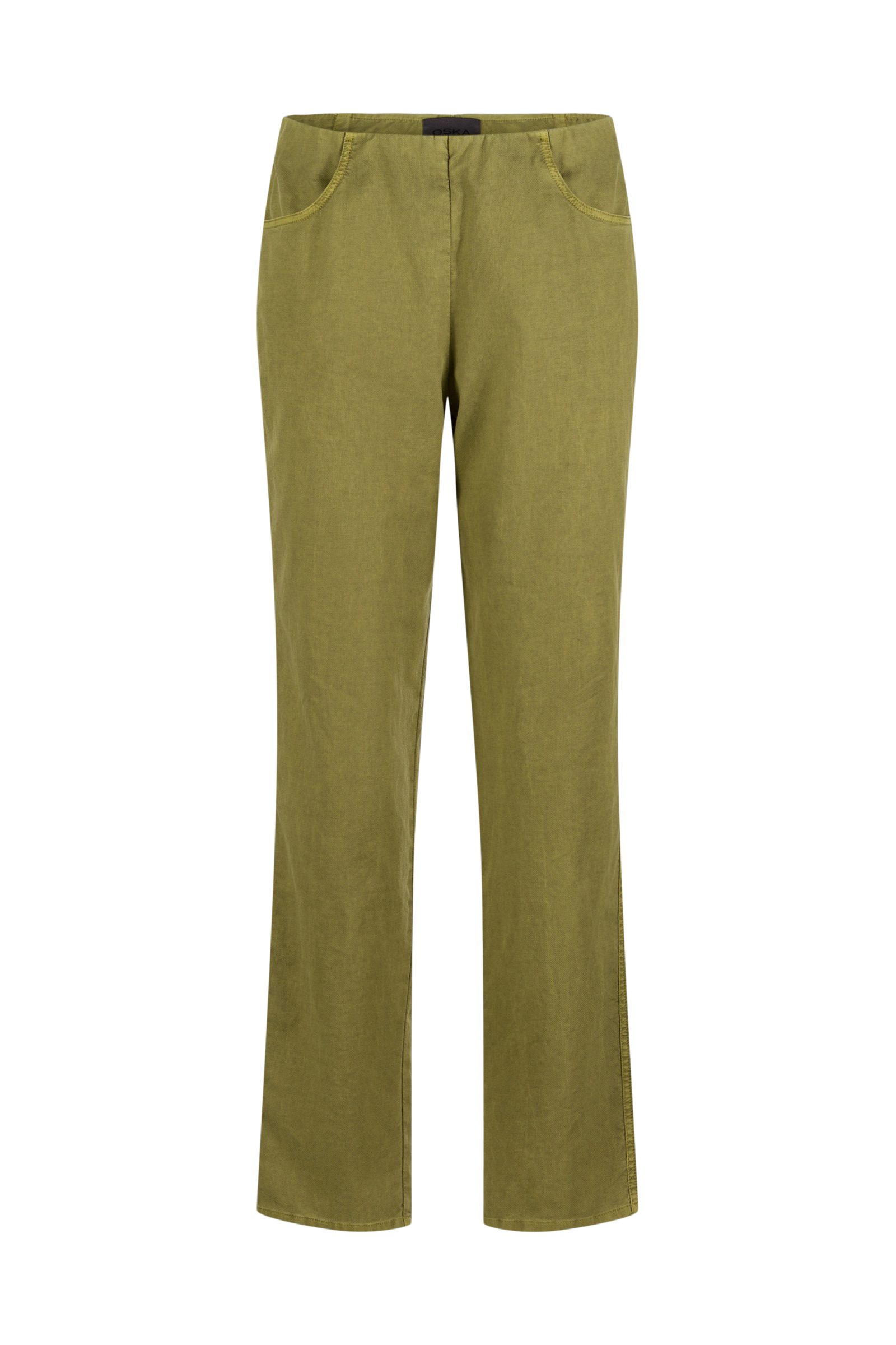 Trousers 525 Green Cotton dobby stretch