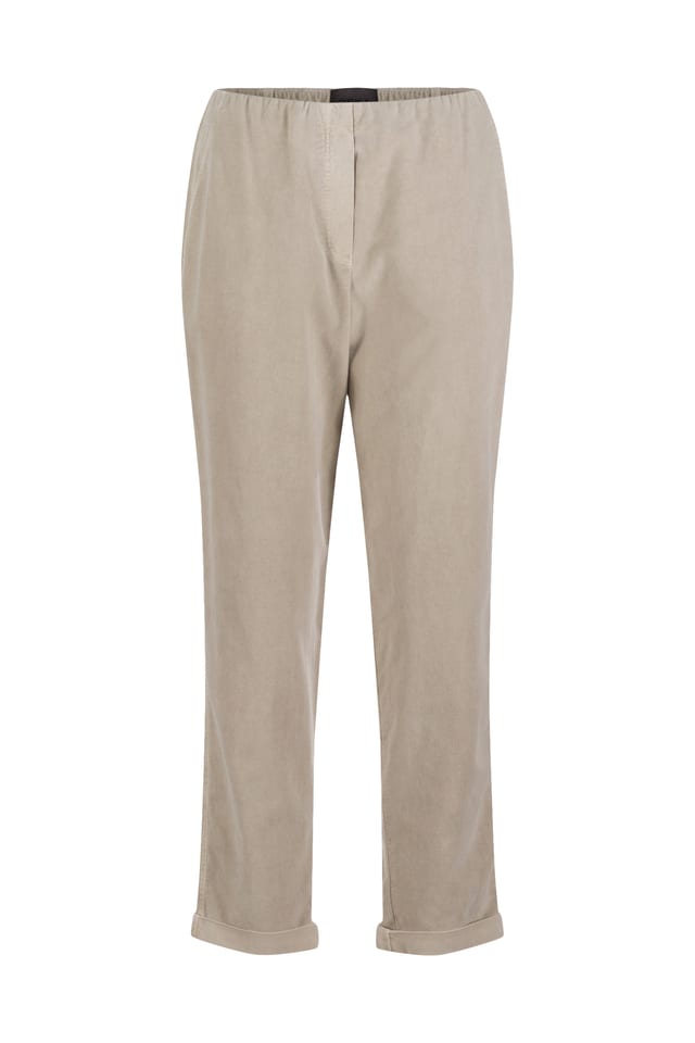 Trousers 526 - Stretchy cotton-lyocell moleskin - 122ECRU - 10250710078