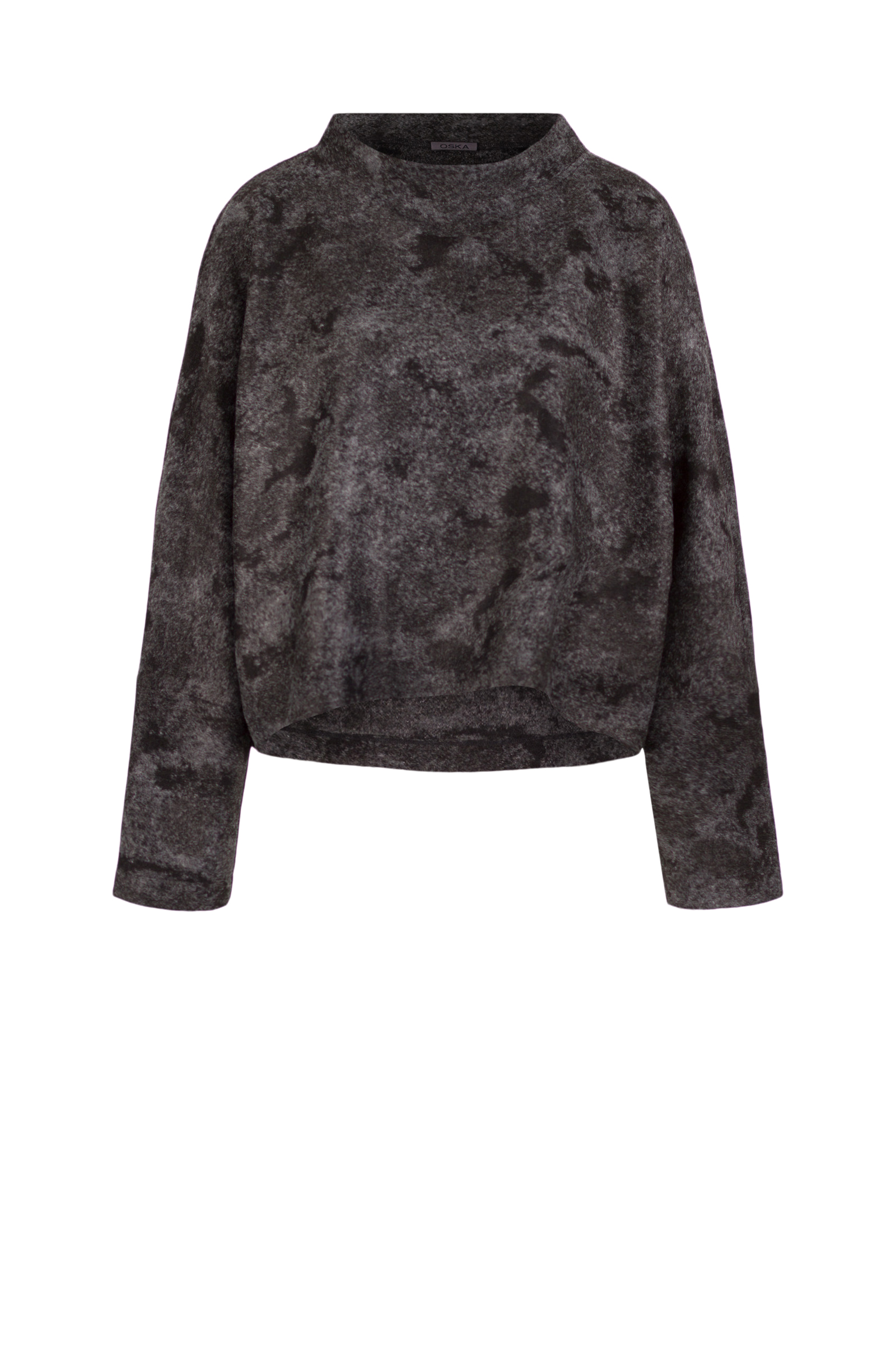 Pullover 527 Grey Jacquard Jersey in virgin wool blend