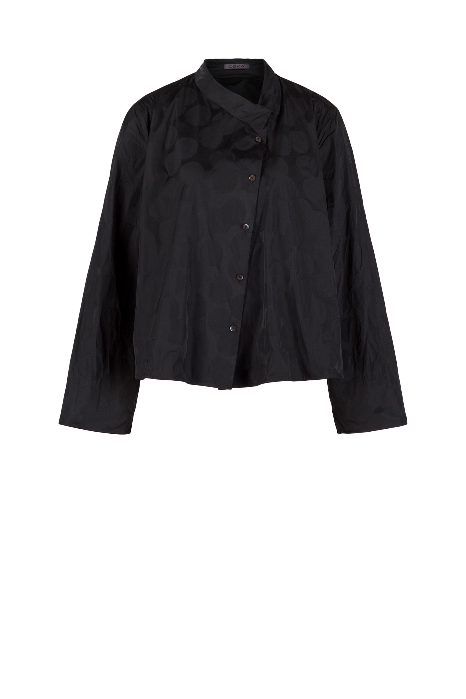 Blouse 516 Grey Recycled taffeta dot jacquard