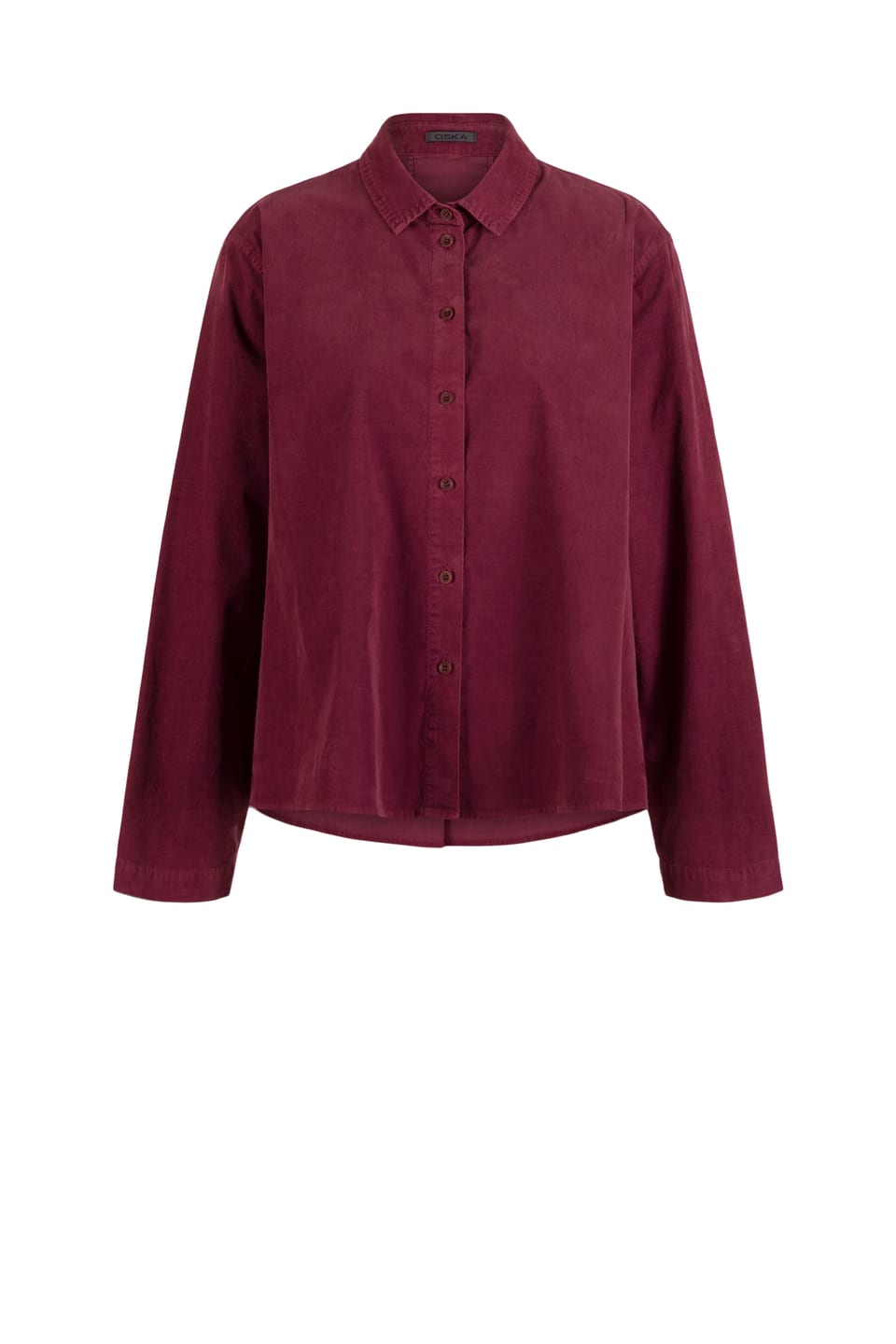 Blouse 517 - Cotton needlecord with stretch - 252REDWOOD - 10250710089