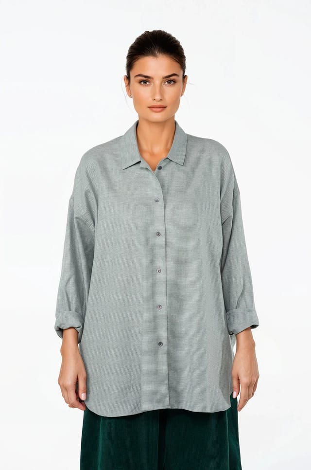 Blouse 518 - Cotton cashmere houndstooth - 640THISTLE - 10250710092