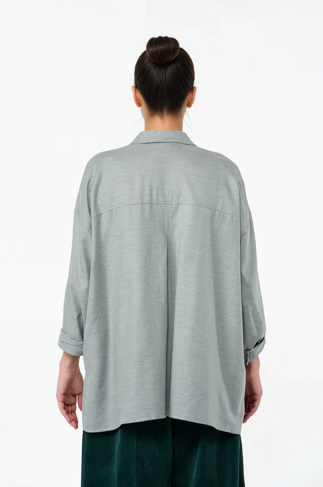 Blouse 518 - Cotton cashmere houndstooth - 640THISTLE - 10250710092