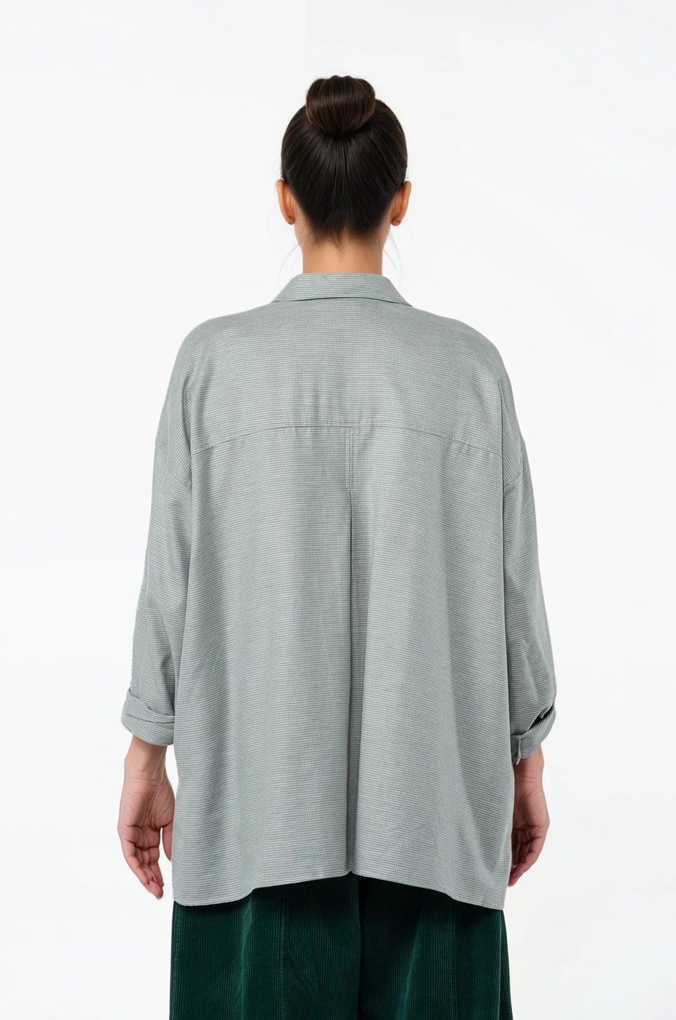 Blouse 518 - Cotton cashmere houndstooth - 640THISTLE - 10250710092