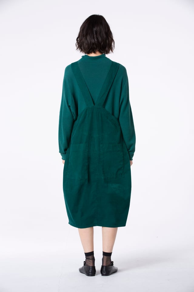 Kjole 508 - Bomuld needlecord med stretch - 682BOTTLE - 10250710094