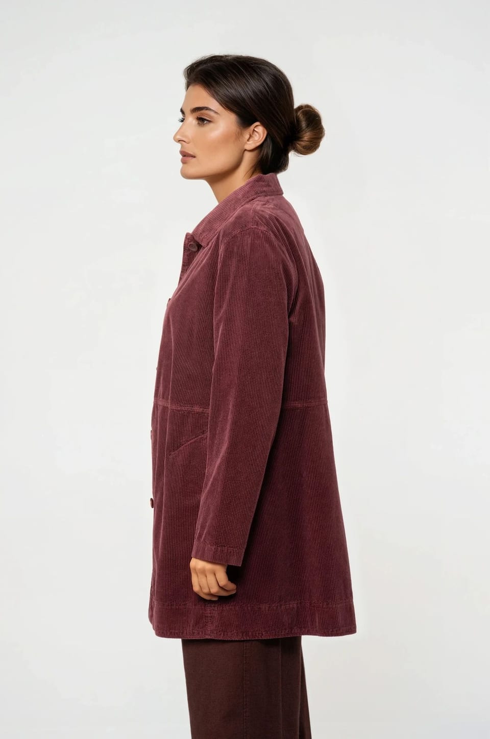 Jacket 513 - Pure cotton corduroy - 252REDWOOD - 10250710097
