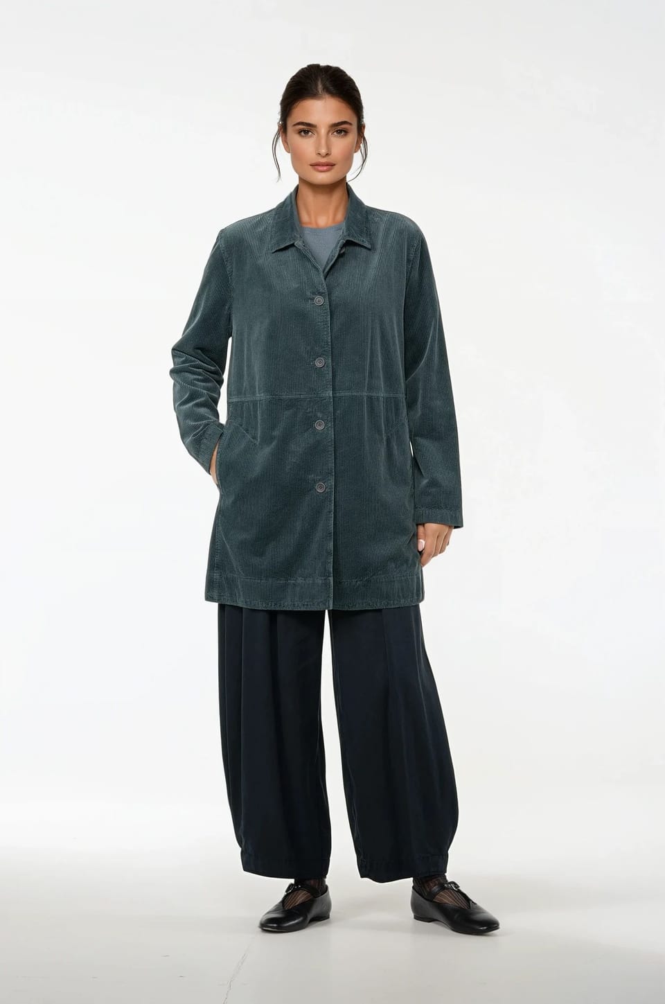Jacket 513 - Pure cotton corduroy - 562PACIFIC - 10250710097