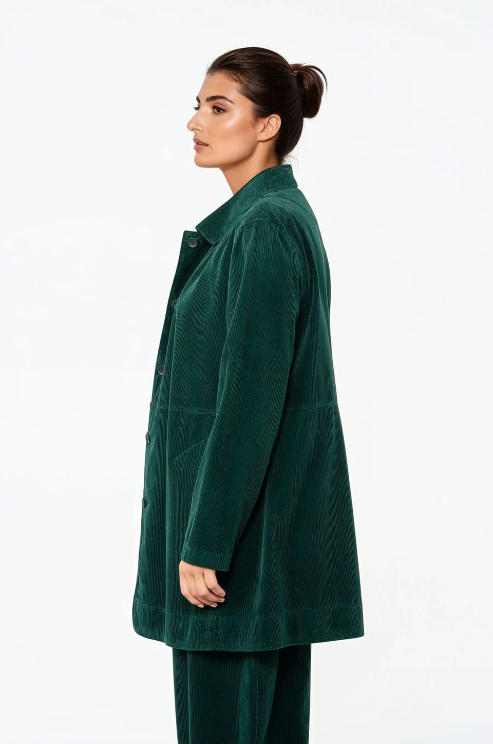 Jacket 513 - Pure cotton corduroy - 682BOTTLE - 10250710097