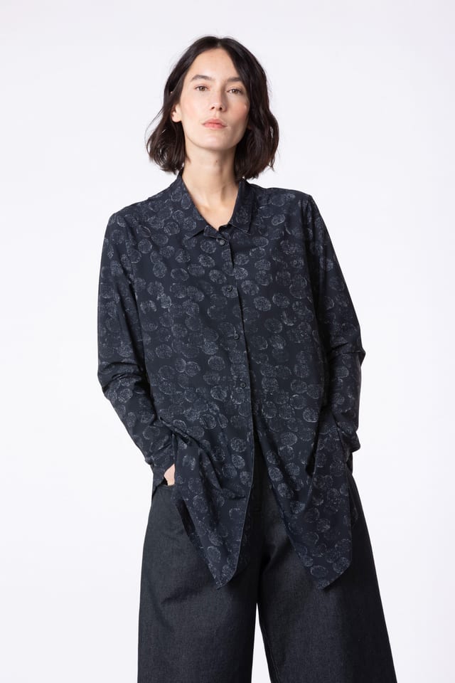 Bluse 520 - Druck auf Technostretch - 990BLACK - 10250710098