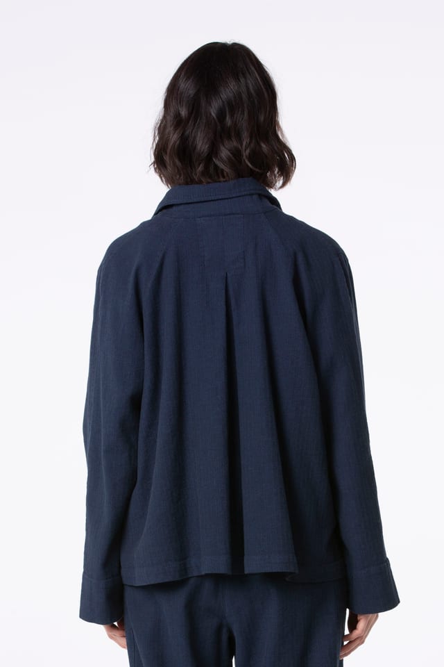 Jacke 514 wash - Fischgrat-Baumwollstretch - 480MIDNIGHT - 10250710099