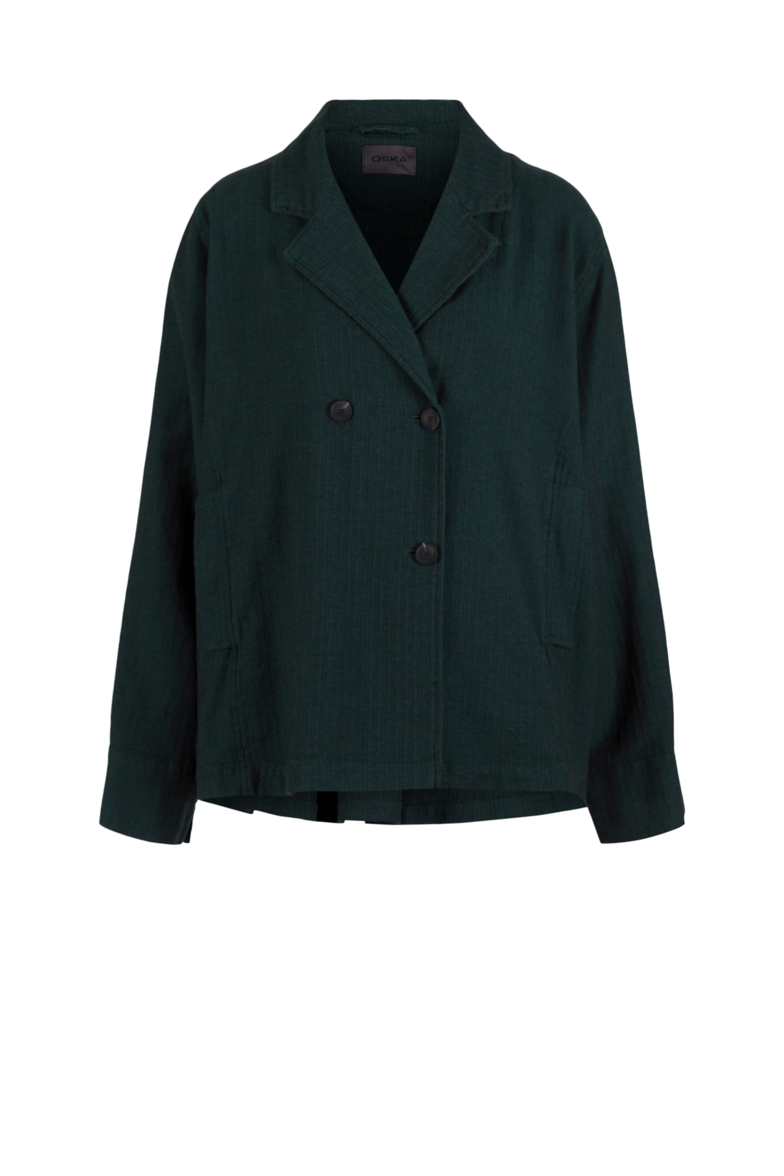 Jacket 514 wash Green Herringbone cotton stretch