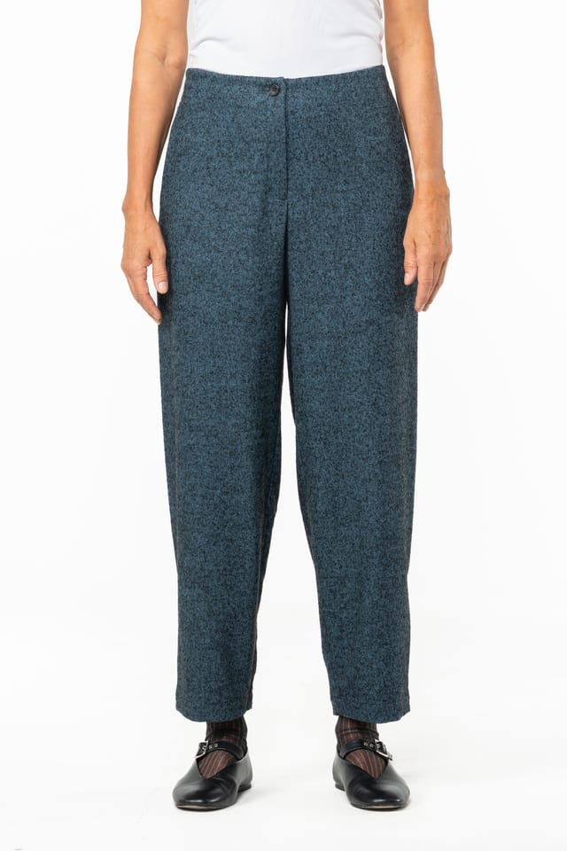 Trousers 529 - Flannel herringbone in wool blend - 540NIAGARA - 10250710103