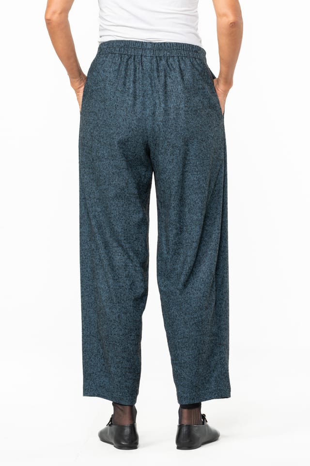 Trousers 529 - Flannel herringbone in wool blend - 540NIAGARA - 10250710103