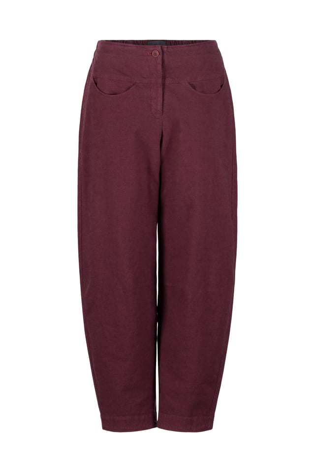 Trousers 530 - Stretch cotton with mini dobby pattern - 250REDWOOD - 10250710104