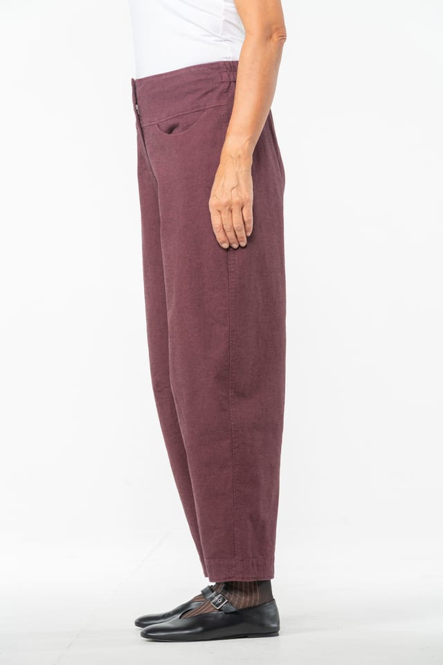 Trousers 530 - Stretch cotton with mini dobby pattern - 250REDWOOD - 10250710104
