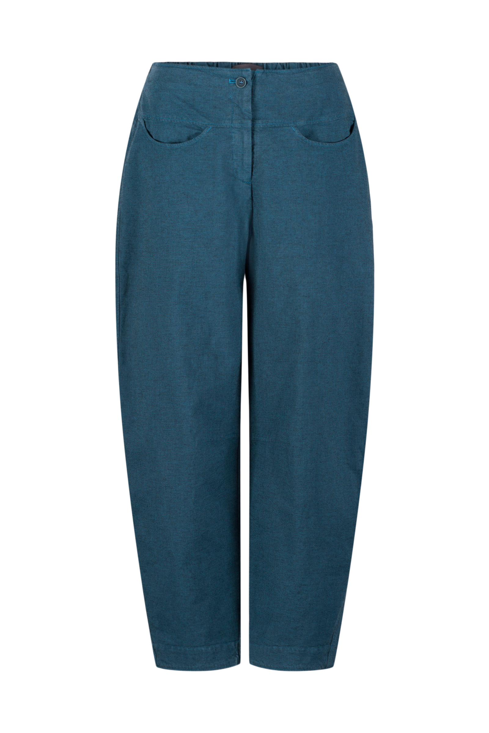Trousers 530 Blue Stretch cotton with mini dobby pattern