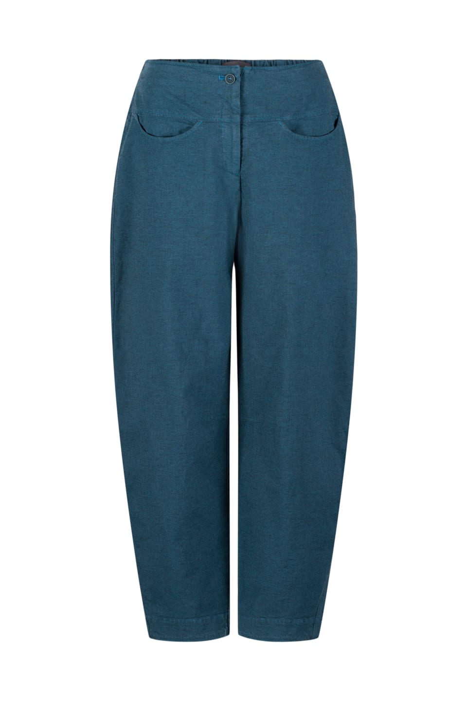 Trousers 530 - Stretch cotton with mini dobby pattern - 540NIAGARA - 10250710104