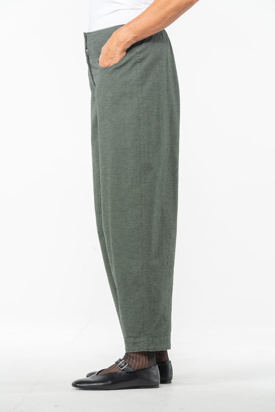 Trousers 530 - Stretch cotton with mini dobby pattern - 640THISTLE - 10250710104