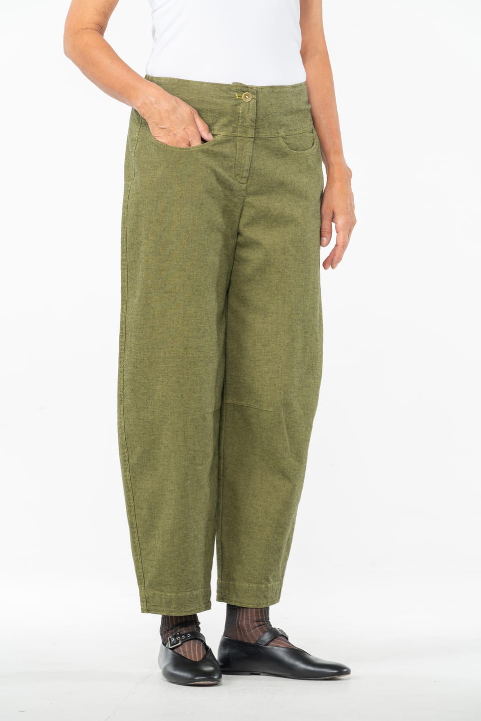 Trousers 530 - Stretch cotton with mini dobby pattern - 742OASIS - 10250710104