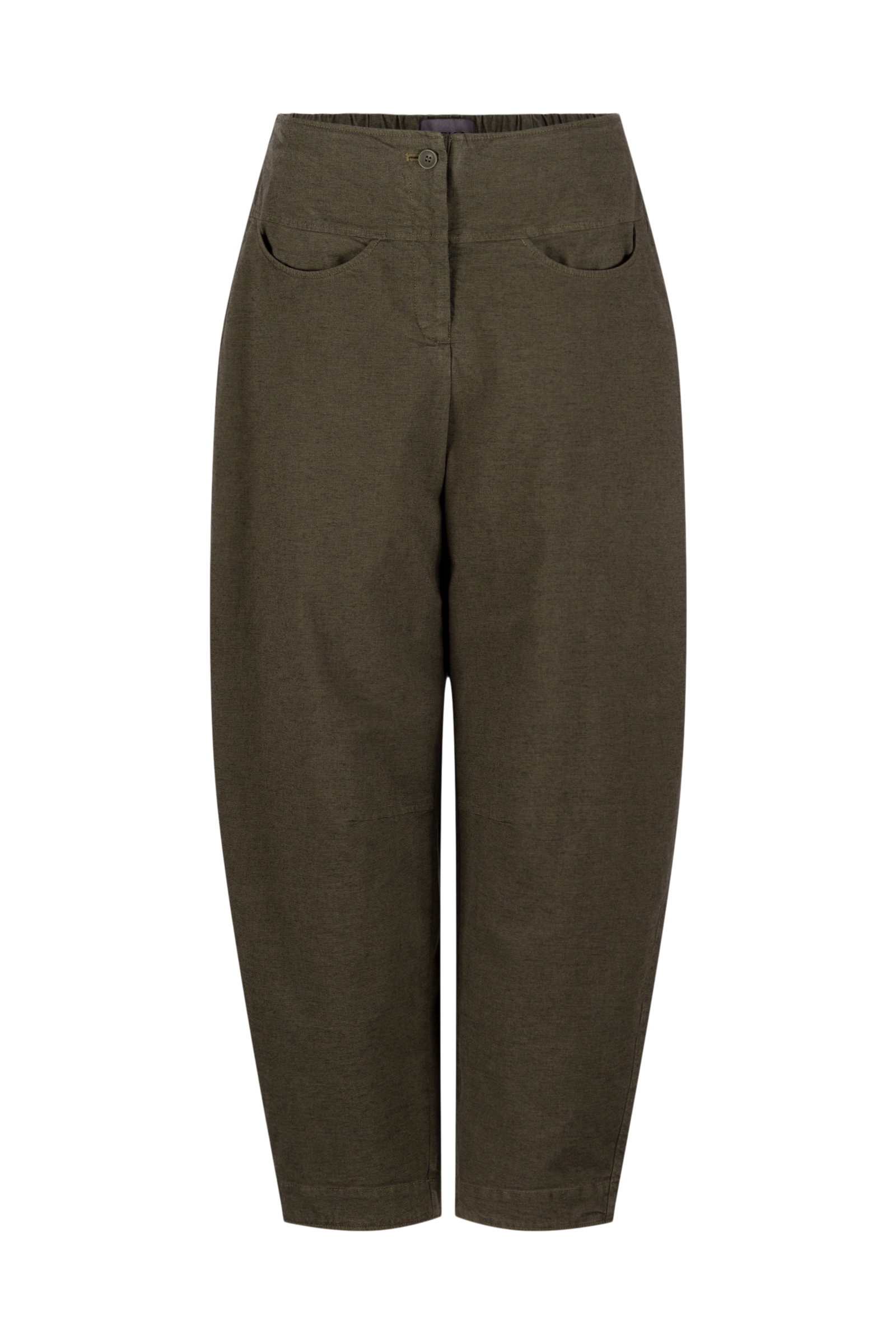 Trousers 530 Green Stretch cotton with mini dobby pattern