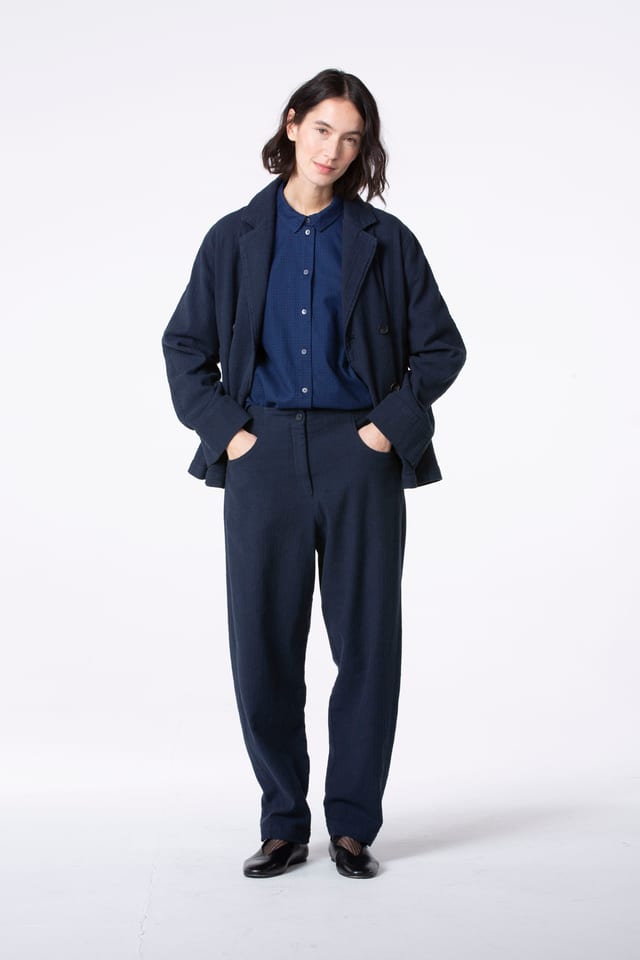 Trousers 531 wash - Herringbone cotton stretch - 480MIDNIGHT - 10250710106