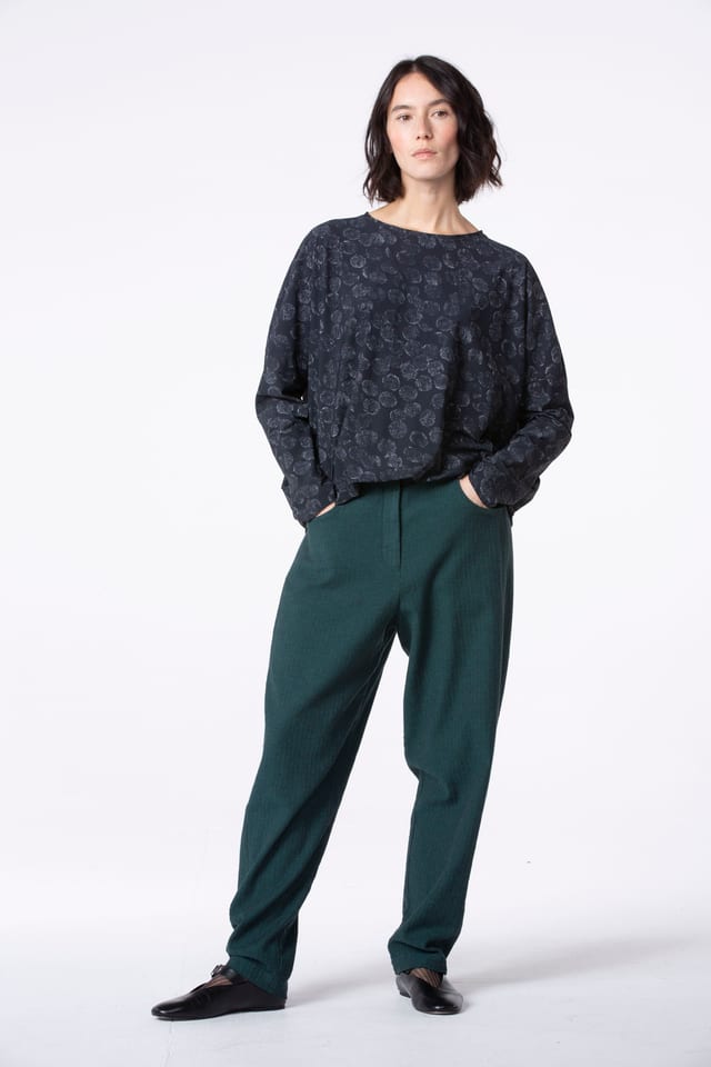 Trousers 531 wash - Herringbone cotton stretch - 680BOTTLE - 10250710106