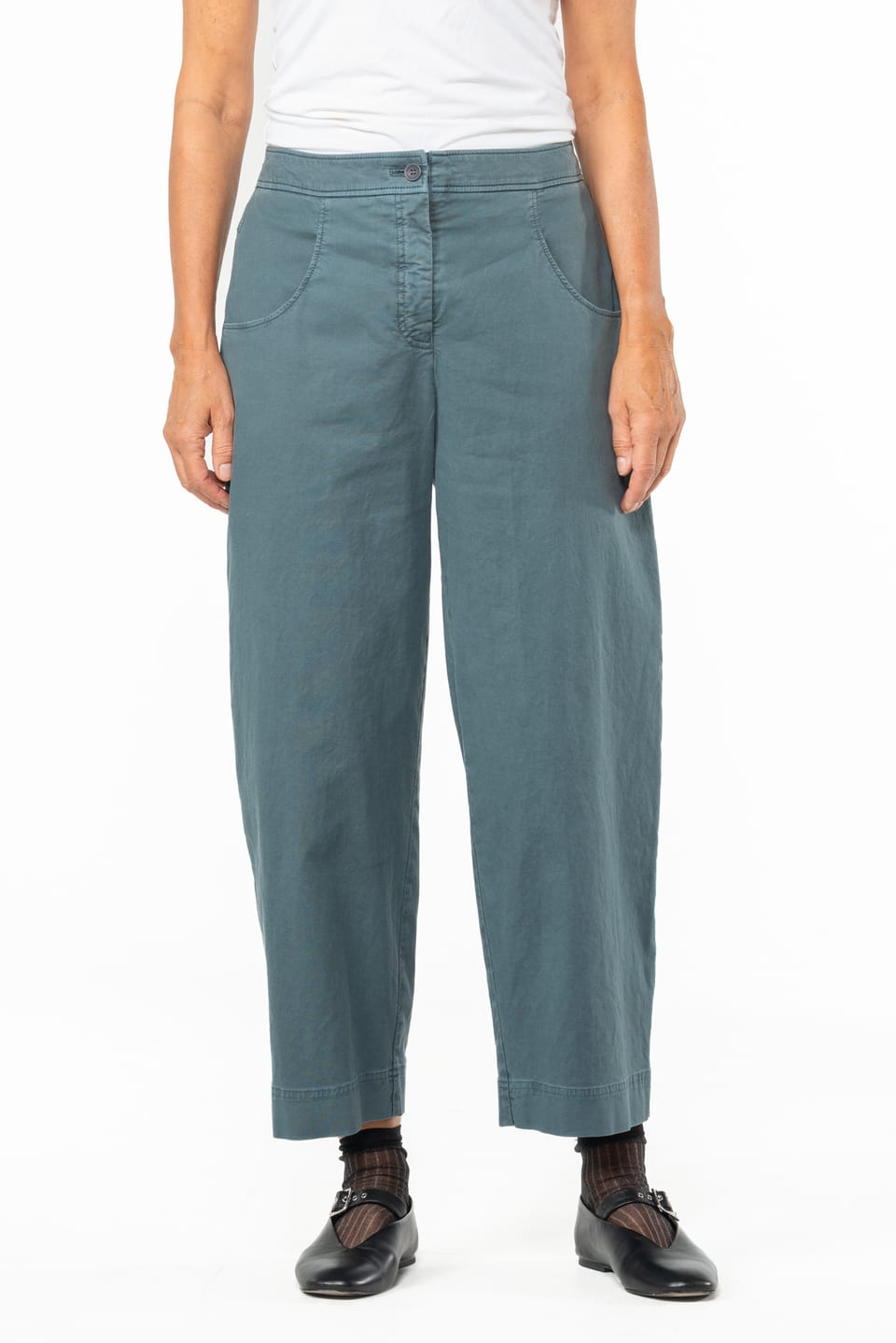 Trousers 532 - Cotton dobby stretch - 562PACIFIC - 10250710107